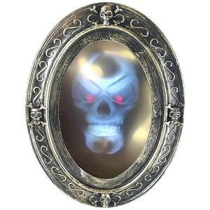 Kikidex (As show, One size) Black and Gold Oval Haunted Speaking Halloween Mirror with S Kikidex (As show, One size) Black and Gold Oval Haunted Speaking Halloween Mirror with S