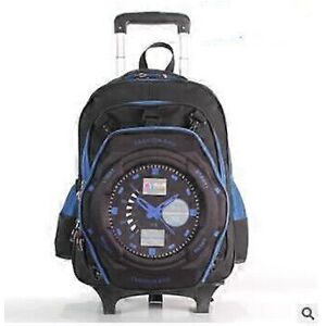 Unbranded (blue 6 wheels, One size) 3D Children Travel Luggage Backpack on wheels Boy Unbranded (blue 6 wheels, One size) 3D Children Travel Luggage Backpack on wheels Boy