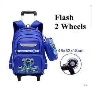 Unbranded (6 wheels blue, One size) children backpack trolley for school kids Rolling bags Unbranded (6 wheels blue, One size) children backpack trolley for school kids Rolling bags