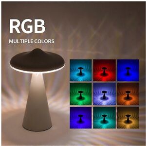 Unbranded (White, 3 colors) Creative UFO Mushroom Night Light USB Rechargeable Touch Desk Unbranded (White, 3 colors) Creative UFO Mushroom Night Light USB Rechargeable Touch Desk