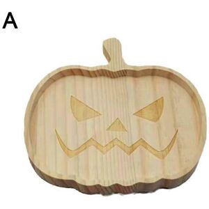 Kikidex (As show, One size) Halloween Pumpkin Plates, Wooden Cutlery Plates(1pcs-brown) Kikidex (As show, One size) Halloween Pumpkin Plates, Wooden Cutlery Plates(1pcs-brown)