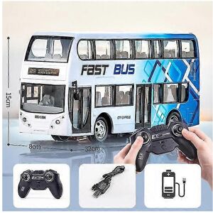 Unbranded (Blue Double Decker, One size) wireless Remote Control Bus With Light Simulation Unbranded (Blue Double Decker, One size) wireless Remote Control Bus With Light Simulation