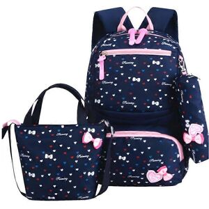 Unbranded (2 deep blue, One size) 3pcs/set Printing School Bags Backpacks Schoolbag Fashio Unbranded (2 deep blue, One size) 3pcs/set Printing School Bags Backpacks Schoolbag Fashio