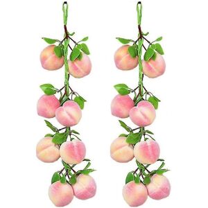 Unbranded (As show, One size) 2pcs Artificial Fruit Peach Simulation Artificial Lifelike P Unbranded (As show, One size) 2pcs Artificial Fruit Peach Simulation Artificial Lifelike P