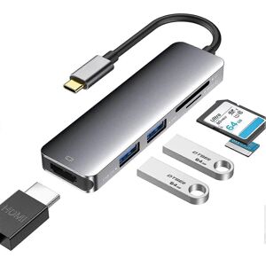 Unbranded (7 in 1 hub, One size) USB 3.1 Type-C To HDMI-compatible Adapter 4K Thunderbolt Unbranded (7 in 1 hub, One size) USB 3.1 Type-C To HDMI-compatible Adapter 4K Thunderbolt