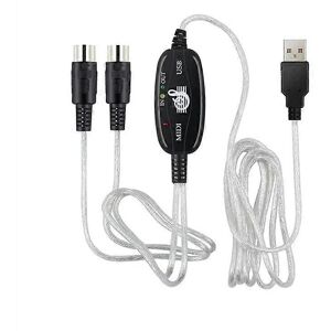 Unbranded (As show, One size) USB IN-OUT MIDI Cable Converter PC to Music Keyboard Adapter Unbranded (As show, One size) USB IN-OUT MIDI Cable Converter PC to Music Keyboard Adapter