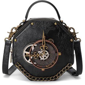 Unbranded Industrial Punk Shoulder Bag - Vintage Metal Accent Crossbody Purse for Women Unbranded Industrial Punk Shoulder Bag - Vintage Metal Accent Crossbody Purse for Women