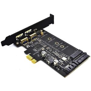 Unbranded (As show, One size) 2x USB 3.0 & Type-c M.2 PCIe Adapter M2 SSD SATA B Key to PC Unbranded (As show, One size) 2x USB 3.0 & Type-c M.2 PCIe Adapter M2 SSD SATA B Key to PC