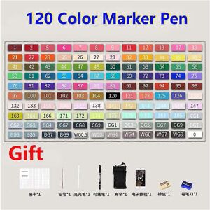 Unbranded (As show, One size) 36/40/60/80/100/120 Colors Double Headed Oily Marker Set Ske Unbranded (As show, One size) 36/40/60/80/100/120 Colors Double Headed Oily Marker Set Ske