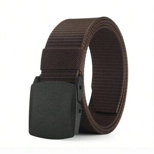Gaatpot (Coffee, 120cm) Men's Belt Outdoor Casual Canvas Belt Metal Free Training Nylon Gaatpot (Coffee, 120cm) Men's Belt Outdoor Casual Canvas Belt Metal Free Training Nylon