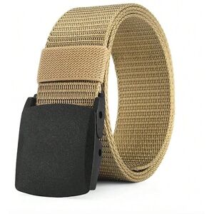 Gaatpot (Khaki, 120cm) Men's Belt Outdoor Casual Canvas Belt Metal Free Training Nylon T Gaatpot (Khaki, 120cm) Men's Belt Outdoor Casual Canvas Belt Metal Free Training Nylon T