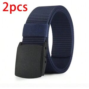 Gaatpot (2pcs Blue, 120cm) Men's Belt Outdoor Casual Canvas Belt Metal Free Training Nyl Gaatpot (2pcs Blue, 120cm) Men's Belt Outdoor Casual Canvas Belt Metal Free Training Nyl