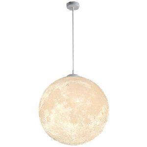 Unbranded (Diameter 45 cm, Warm Light) Resin Full Moon LED Pendant Light For Living Dining Unbranded (Diameter 45 cm, Warm Light) Resin Full Moon LED Pendant Light For Living Dining