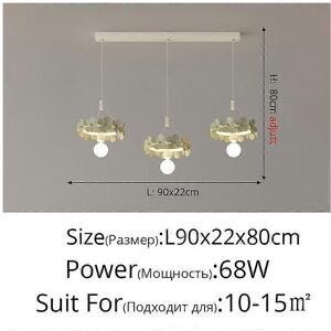 Unbranded (white Dimmable with remote, C) Creative Fourleaf Grass LED Chandelier For Livin Unbranded (white Dimmable with remote, C) Creative Fourleaf Grass LED Chandelier For Livin