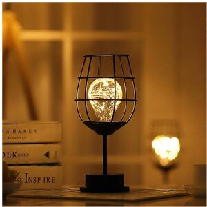 Unbranded (Type D, One size) Iron Frame Led Nightlight Hollow Out Wine Glass Bottle Night Unbranded (Type D, One size) Iron Frame Led Nightlight Hollow Out Wine Glass Bottle Night