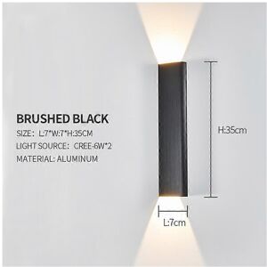 Unbranded (Black-12W, One size) Led wall lamp modern living room bedroom bedside wall lamp Unbranded (Black-12W, One size) Led wall lamp modern living room bedroom bedside wall lamp