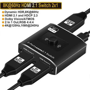 Unbranded (ZY-AQ82, One size) 2022 Switcher HDMI 2.1-compatible 2 in 1 out Ultra 48Gbps 8K Unbranded (ZY-AQ82, One size) 2022 Switcher HDMI 2.1-compatible 2 in 1 out Ultra 48Gbps 8K