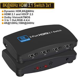 Unbranded (ZY-AQ82, One size) 2023 Switcher HDMI 2.1-compatible 3 in 1 out 2 in 1 out 8K 6 Unbranded (ZY-AQ82, One size) 2023 Switcher HDMI 2.1-compatible 3 in 1 out 2 in 1 out 8K 6