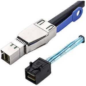 Unbranded (0.5m, One size) 1M 2M Mini Sas 36Pin SFF-8643 To SFF-8644 Unbranded (0.5m, One size) 1M 2M Mini Sas 36Pin SFF-8643 To SFF-8644