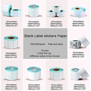 Unbranded (55x100-500pcs, One size) 10 size Label stickers barcode Stickers Blank Paper l Unbranded (55x100-500pcs, One size) 10 size Label stickers barcode Stickers Blank Paper l