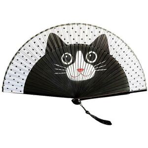 Unbranded (Black with box, One size) Classical Chinese Style Cat Face Fan Japanese Cute Ca Unbranded (Black with box, One size) Classical Chinese Style Cat Face Fan Japanese Cute Ca
