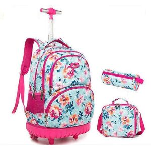 Unbranded (refer to photo2, One size) School trolley bag set lunch bag girls kids School R Unbranded (refer to photo2, One size) School trolley bag set lunch bag girls kids School R