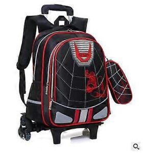 Unbranded (dark blue, One size) Student School Trolley backpack bag for boy boy's scho Unbranded (dark blue, One size) Student School Trolley backpack bag for boy boy's scho