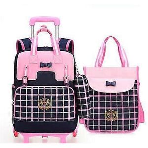 Unbranded (High wheels pink, One size) School Rolling Backpacks School Trolley backpack ba Unbranded (High wheels pink, One size) School Rolling Backpacks School Trolley backpack ba