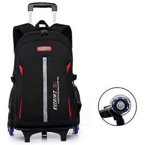 Unbranded (6 wheels black, One size) Boy's Rolling Backpack School Trolley Bag for Te Unbranded (6 wheels black, One size) Boy's Rolling Backpack School Trolley Bag for Te