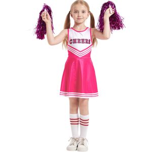 Unbranded (Rose red, 140cm) Girls Cheerleader Dress Set - Sleeveless Soccer Pom-Pom Costum Unbranded (Rose red, 140cm) Girls Cheerleader Dress Set - Sleeveless Soccer Pom-Pom Costum