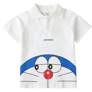 Gaatpot (SKY BLUE, 150) 100% Cotton Kids Polo Shirt cartoon Short Sleeve Doraemon Summer Gaatpot (SKY BLUE, 150) 100% Cotton Kids Polo Shirt cartoon Short Sleeve Doraemon Summer