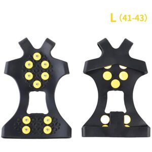 Unbranded (L(40-45), 1 pair) 10-Stud Ice Cleats Snow Shoe Spikes Grips Anti-Slip for Shoe Unbranded (L(40-45), 1 pair) 10-Stud Ice Cleats Snow Shoe Spikes Grips Anti-Slip for Shoe