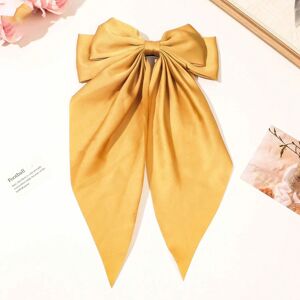 Gaatpot (yellow) Elegant Bow Barrettes Women Temperament Ponytail Hairpin Hair Clip Girl Gaatpot (yellow) Elegant Bow Barrettes Women Temperament Ponytail Hairpin Hair Clip Girl