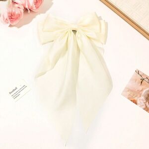 Gaatpot (beige) Elegant Bow Barrettes Women Temperament Ponytail Hairpin Hair Clip Girls Gaatpot (beige) Elegant Bow Barrettes Women Temperament Ponytail Hairpin Hair Clip Girls
