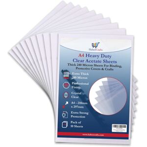 HaberCrafts Acetate Sheets Clear Heavy Duty Acetate Sheet 240 Micron Extra Thick Plastic PVC HaberCrafts Acetate Sheets Clear Heavy Duty Acetate Sheet 240 Micron Extra Thick Plastic PVC