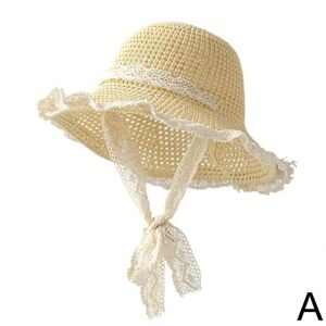 Gaatpot (Beige) Summer Women's Lace Straw Beach Hat Foldable Sun Hat with Wide Brim Fres Gaatpot (Beige) Summer Women's Lace Straw Beach Hat Foldable Sun Hat with Wide Brim Fres
