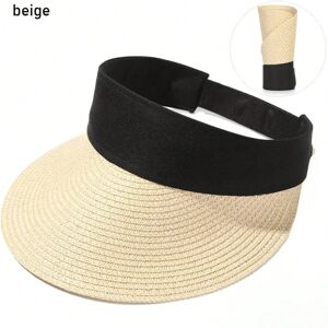 Gaatpot (beige) Foldable Portable Beach Hat Wide Brim Sun Hat Roll-up Summer Casual Stra Gaatpot (beige) Foldable Portable Beach Hat Wide Brim Sun Hat Roll-up Summer Casual Stra