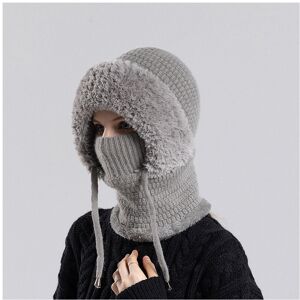 Unbranded (Gray) Knit Warm Women Beanie With Neck Cover And Windproof Features Outdoor For Unbranded (Gray) Knit Warm Women Beanie With Neck Cover And Windproof Features Outdoor For