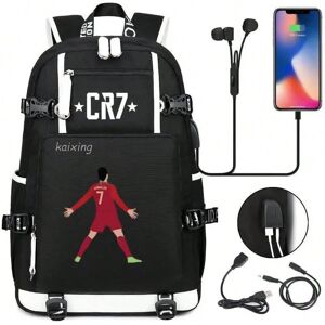 Gaatpot (Picture Color-2) Fashion CR7 Backpack USB Charging School Bag 15.6 Inch Laptop Gaatpot (Picture Color-2) Fashion CR7 Backpack USB Charging School Bag 15.6 Inch Laptop