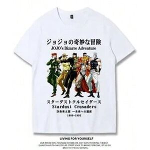 Gaatpot (white, XXL) JOJO's Fantastic Adventure Short Sleeve Stardust Fighter Naruto Seu Gaatpot (white, XXL) JOJO's Fantastic Adventure Short Sleeve Stardust Fighter Naruto Seu