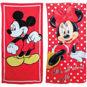 Disney Mickey Mouse & Minnie Mouse Beach Towels Printed Velour - 2 Pack Set Disney Mickey Mouse & Minnie Mouse Beach Towels Printed Velour - 2 Pack Set