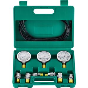 VEVOR Hydraulic Pressure Test Kit 250/400/600bar 3 Gauges 6 Test Couplings 3 Test Ho VEVOR Hydraulic Pressure Test Kit 250/400/600bar 3 Gauges 6 Test Couplings 3 Test Ho