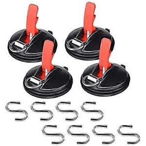 Unbranded (As show, One size) Car Suction Cups with S-Shape Fixing Hooks, Multi-Function, Unbranded (As show, One size) Car Suction Cups with S-Shape Fixing Hooks, Multi-Function,