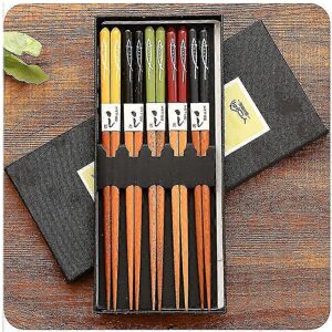 Unbranded (As show, One size) 5 Pairs Bamboo Ecological Chopsticks Handmade Wood Wooden Su Unbranded (As show, One size) 5 Pairs Bamboo Ecological Chopsticks Handmade Wood Wooden Su