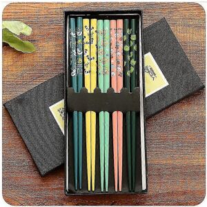 Unbranded (As show, One size) 5 Pairs Bamboo Ecological Chopsticks Handmade Wood Wooden Su Unbranded (As show, One size) 5 Pairs Bamboo Ecological Chopsticks Handmade Wood Wooden Su