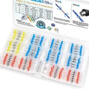 Unbranded (As show, One size) 150pcs Solder Wire Connectors, Heat Shrink Butt Connectors, Unbranded (As show, One size) 150pcs Solder Wire Connectors, Heat Shrink Butt Connectors,