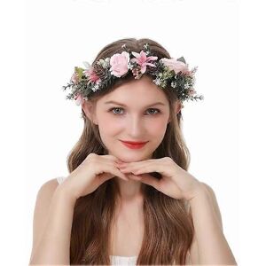 Unbranded (As show, One size) Couronne de fleurs pour filles pour femmes, guirlande, bande Unbranded (As show, One size) Couronne de fleurs pour filles pour femmes, guirlande, bande