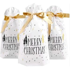 Unbranded (As show, One size) 50 Pcs Christmas Drawstring Gift Bags, Christmas Red Reindee Unbranded (As show, One size) 50 Pcs Christmas Drawstring Gift Bags, Christmas Red Reindee