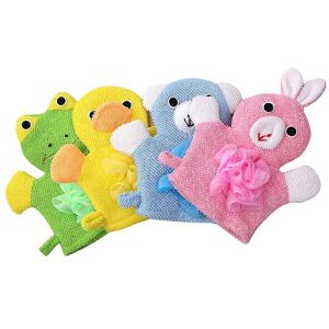 Unbranded (As show, One size) 4 Animal Children's Shower Gloves Children's Washing Unbranded (As show, One size) 4 Animal Children's Shower Gloves Children's Washing