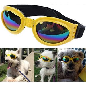 Unbranded (As show, One size) Dog sunglasses (yellow), pet products, large dog glasses, si Unbranded (As show, One size) Dog sunglasses (yellow), pet products, large dog glasses, si
